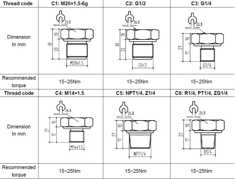 4-20mA 0.5-4.5V 0-5V Output Pressure Sensor Transmitter PCM303 for Liquid Water Gas with Ce ISO9001 and RoHS