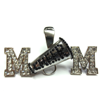 Fashion Rhinestone Cheer MoM Magnetic Pendant Charm