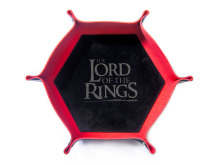 Bescon Hexagon Folding PU Leather and Velvet Dice Tray, Portable Dice Holder, Customized Engraving Available