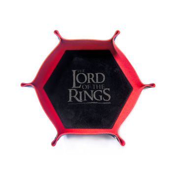 Bescon Hexagon Folding PU Leather and Velvet Dice Tray, Portable Dice Holder, Customized Engraving Available