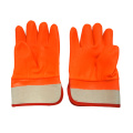 Fluorescent pvc alkali resistant hand protection gloves