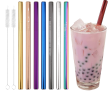 Custom 12mm Stainless Steel Bubble Tea Straws