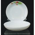 Assiette en verre Assiette en jade blanc - Bol peu profond 7 "