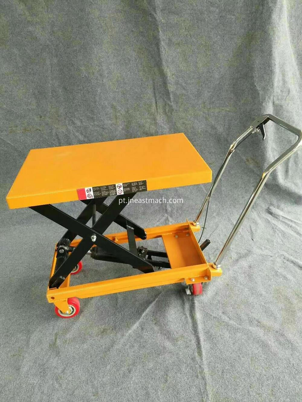 1 hidráulico manual do trole do armazém de 7m Scissor o carro do elevador 1 7m Warehouse Trolley Manual Hydraulic Scissor Lift Cart