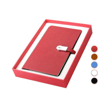 Cross Stripes Pull-up Leather Loose-leaf Waterproof Notebook
