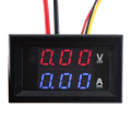 LED Digital Voltmeter 100V 10V عرض رقمي مزدوج