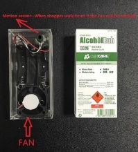 Automatic Motion Sensor Spray for Promotional Stand