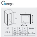 6 mm / 8 mm de espesor de vidrio Accesorios de baño / puerta de la ducha (Cvp051)