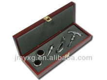Hot selling wooden box wine opener set for bar,wine accessory