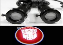 3 Watt Autobots LED Door Projector Lights / 6500K Car Shado