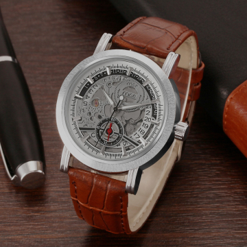 own brand case dial mens hand wrist watch