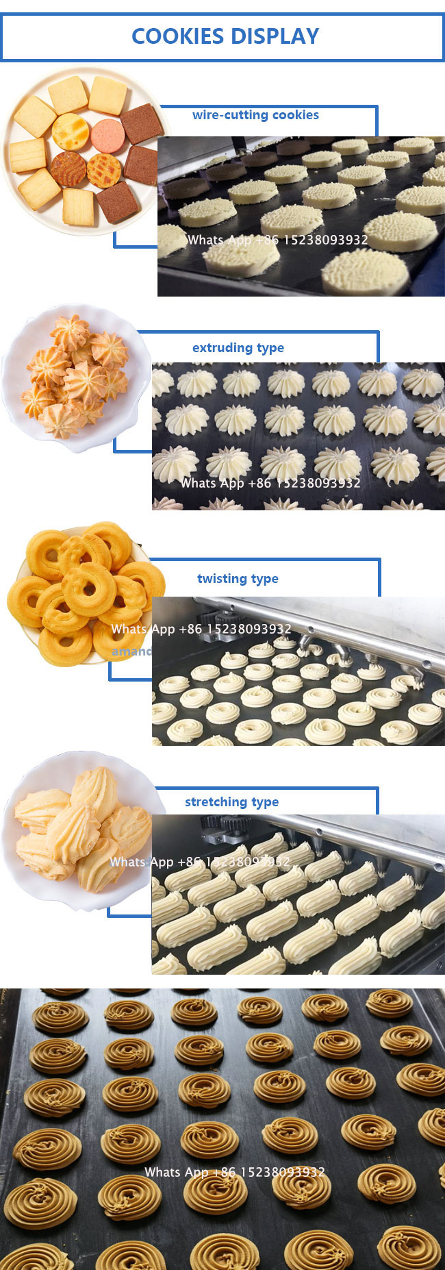 MOXIN Multi Function Automatic Shortbread Cookies Encrusting Machine Production Line Classic Cookies Maker Machine