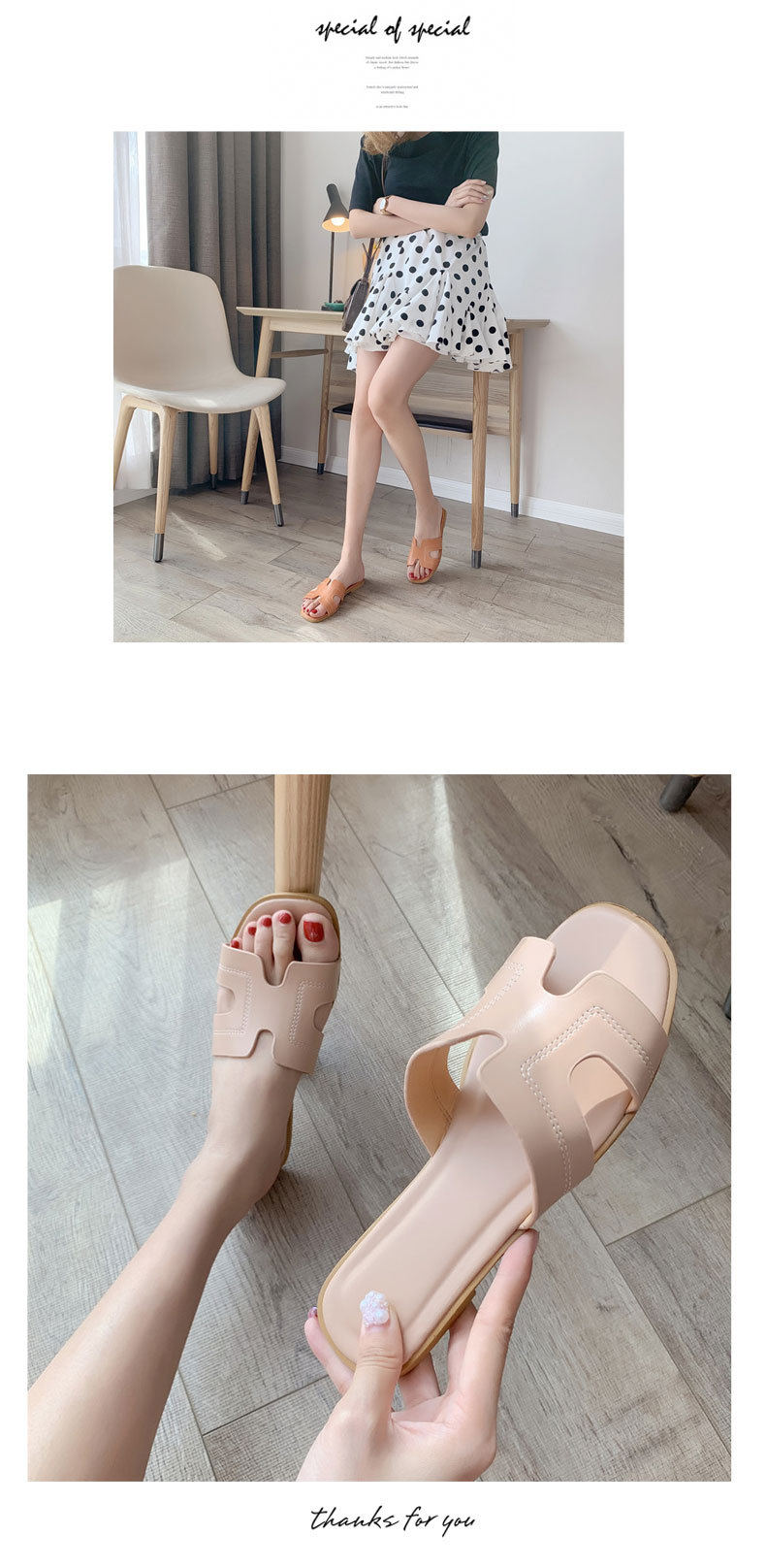 Women shoes slipper Flat Casual Women Jelly Slide Slippers PU Sandals Outdoor Casual Flat Two Belt Slide Slipper