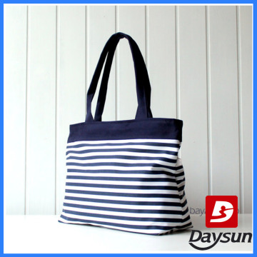 Navy and White Stripes tote Bag, Stylish Spring Summer Beach Bag