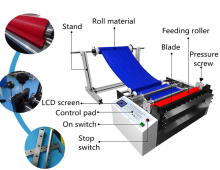 Automatic Thermal Paper Pet Pvc Bopp Tape Plastic Film Non Woven Fabric Eva Slitting Roll To Sheet Cutting Machine
