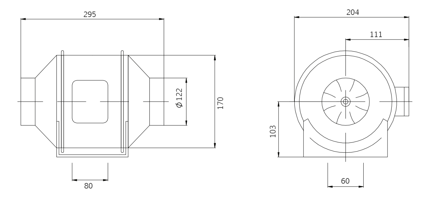 China Ventilation Hydroponic grow room fan 125 rgb fans 120mm roof turbine ventilator