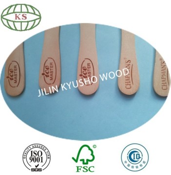 Birch Wooden Ice Cream Spoons With logo