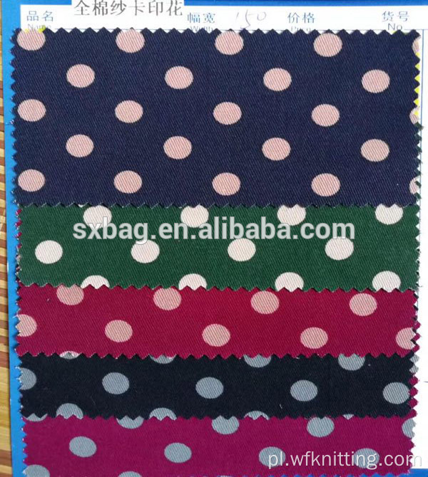 Partia tkanin bawełnianych z nadrukiem diagonalnym