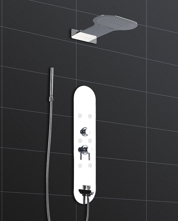 YL-5561 Modern wall column stainless steel  shower panel with rain shower head