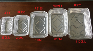 food packaging rectangle aluminium foil container