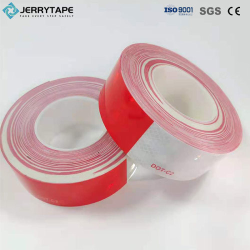 Red/White DOT-C2 Safety Reflective Warning Tape