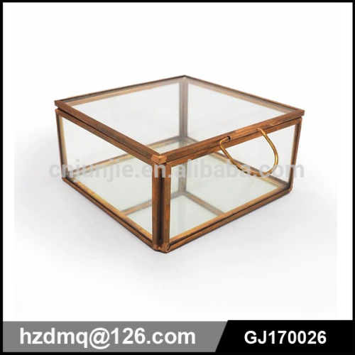 Jewelry Box Promotional glass and brass box