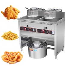 Fully Automatic Electric Chip Fryer with Digital Basket Lift - 35L LPG Gas Machine