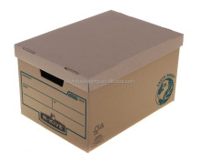 Brown Cardboard Archive Storage Box with Lid