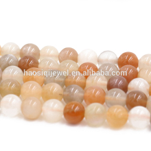 China factory wholesale smooth shiny unique beads natural moonstone gemstone beads for jewelry making
