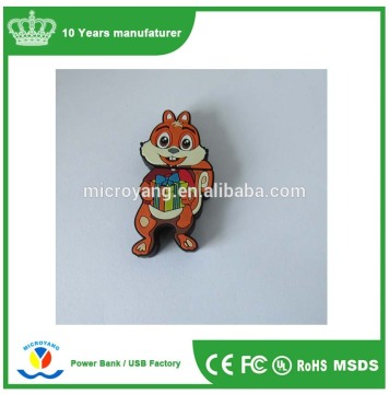 customize animal lovely squirrel image simulation effect usb flash drive 1gb to 128gb interface 2.0