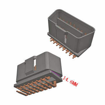 OBD 16P 남성 각도 역방향 24V 유형 14.6MM