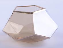 Unique Shape GEO Whiskey Glass Cup GEO Glass Tumbler Hot Sale Gold Rim GEO Whisky Glass