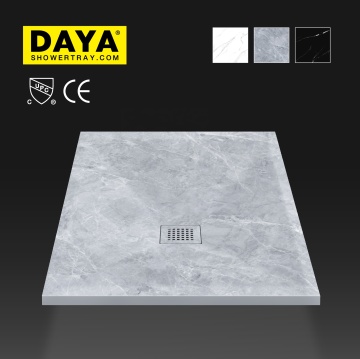 Ultra-thin 2.5cm White Shower Plate: Artificial Stone Marble and Resin Shower Tray