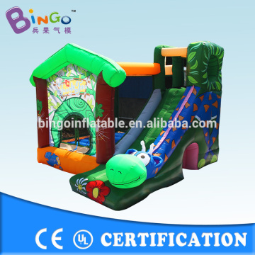 Hot sale backyard fun inflatable jungle theme bouncer and slide