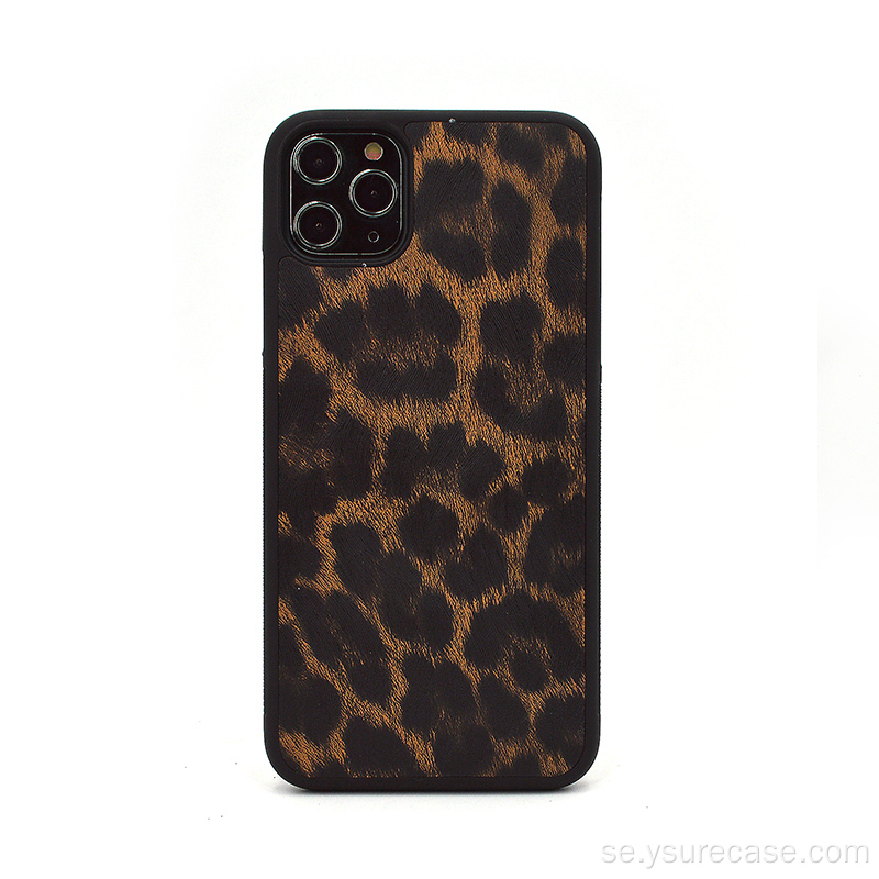 Custom Logo ColorBlock Exotisk Leopard Skin Telefon Väska