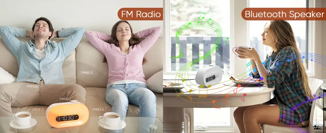 Bluetooth White Noise Sleep Monitor with RGB Alarm Clock