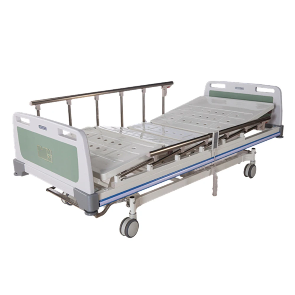 Double Crank Steel Coatinghospital Bed