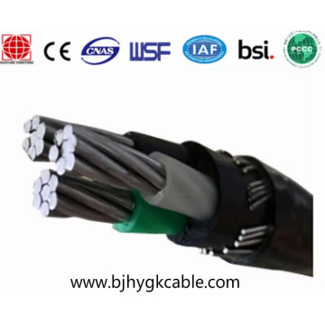 1000v aluminum conductor pvc insulation black abc cable electrical cables