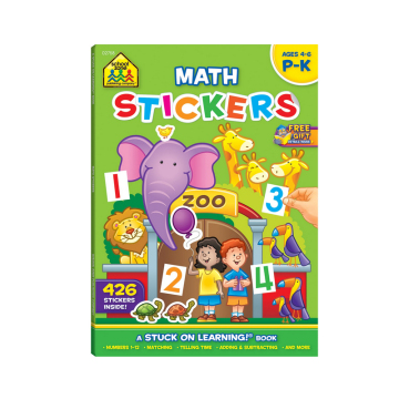 Children Learning Math Stickers Workbook