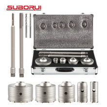 SUBORUI 9Pcs Hole Saw Set for Brick and Concrete - 30mm to 100mm with M10 SDS Plus Max Shank