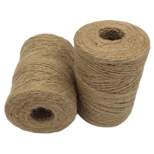 China Factory Natural Color Twisted Jute Yarn/Jute Twine/Packaging Rope 2 Ply 100m Spool