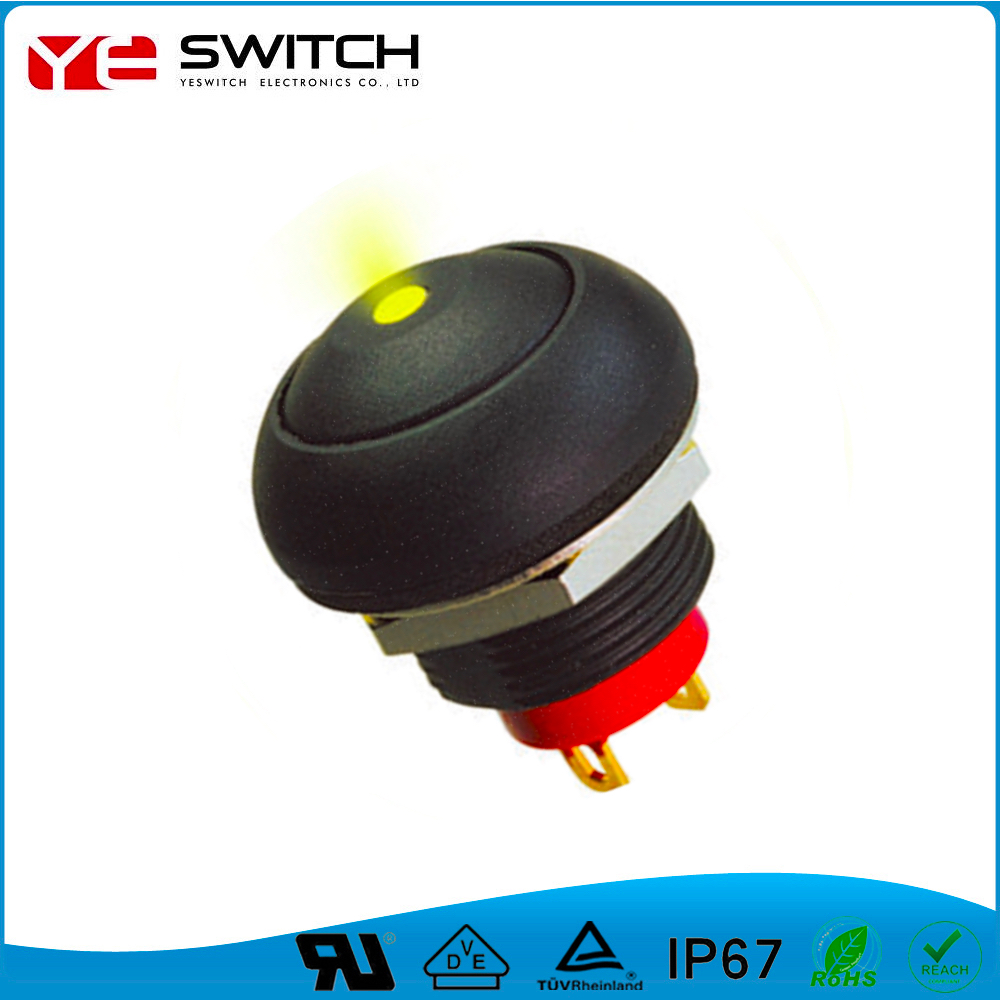 IP67/ IP68 PA 12mm switchsbutton