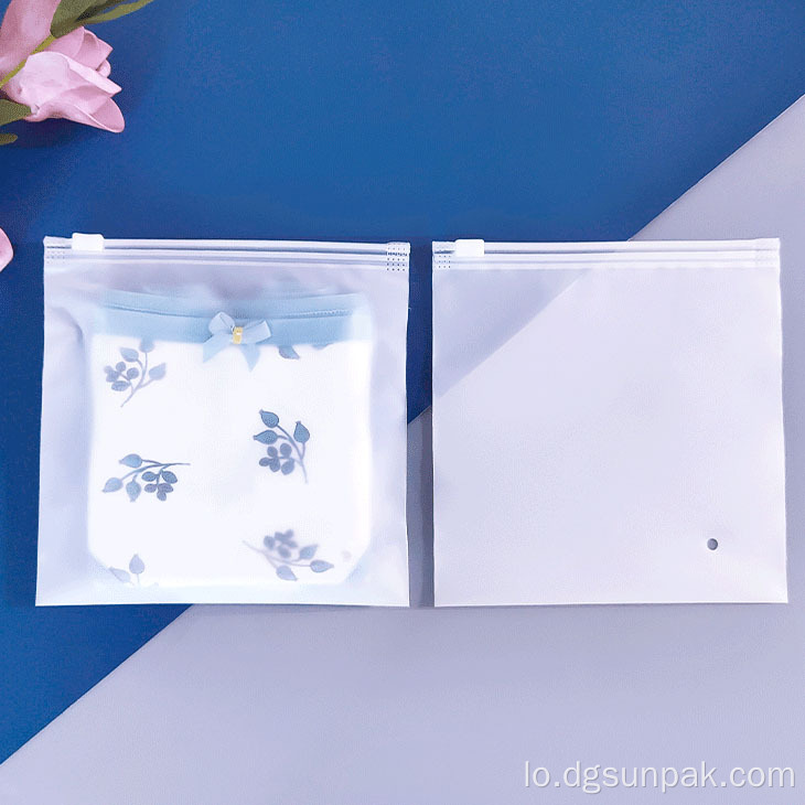 ຖົງລັອກ Zip Bags Forsted Bags ສໍາລັບເສື້ອຜ້າ