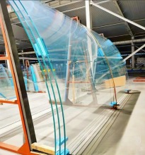 Bent Curved Clear Tempered Laminated Glass