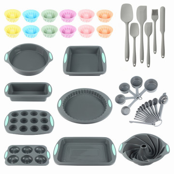 Non-Stick Silicone Bakeware Set: Cake, Bread Pan, Muffin Trays, Pastry Tools & Accessories