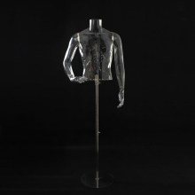 cleap plastic clear half size mannequins on sale