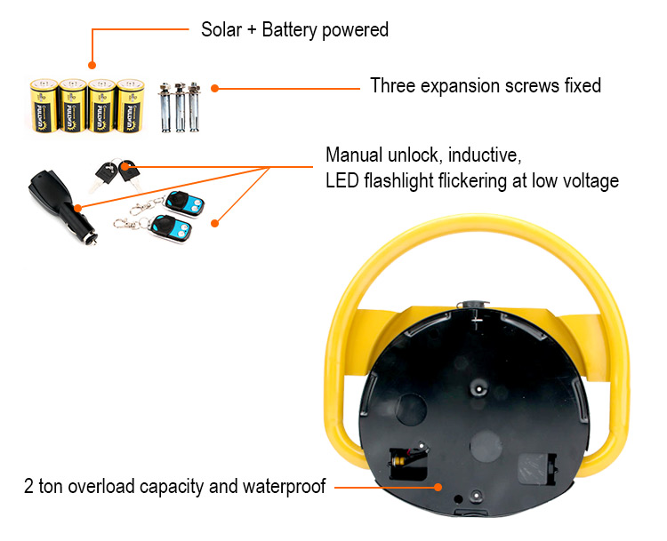 Automatic Folding Parking Lock Automatic Remote Control Collision - proof Parking Lock, remote Parking Lock/