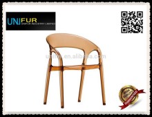 Unique colorful arm chair polycarbonate with backrest