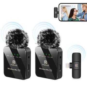 PULUZ Wireless Lavalier Microphone Dual System for iPhone/iPad