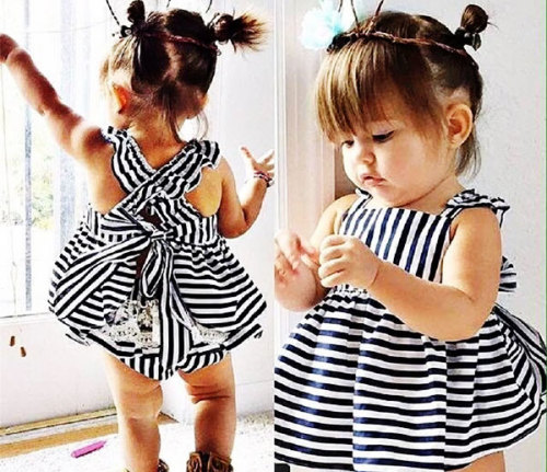 white and Black Strip Children Clothing Sets Hot Sale Baby 2 Pieces Clothes Outfits